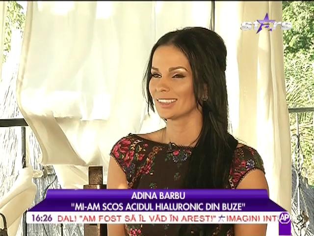 Adina Barbu: &rdquo;M-am scos acidul hialuronic din buze&rdquo;