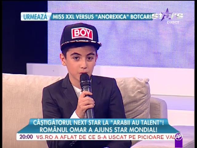 Omar, c&acirc;ştigătorul &rdquo;Next Star&rdquo;, va participa la "Arabii au talent"!