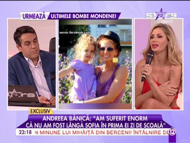 Andreea Bănică: "Nu am fost l&acirc;ngă fiica mea &icirc;n prima zi de școală"