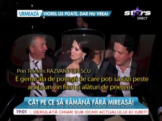 Răzvan Popescu, c&acirc;t pe ce să răm&acirc;nă fără mireasă!