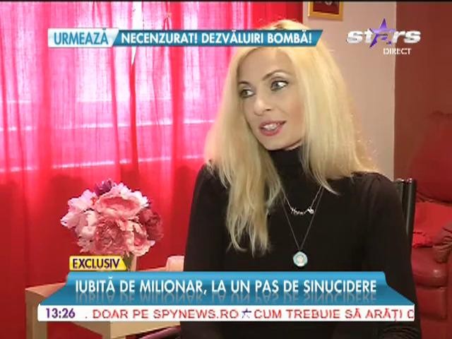 Iubita unui milionar, la un pas de sinucidere!