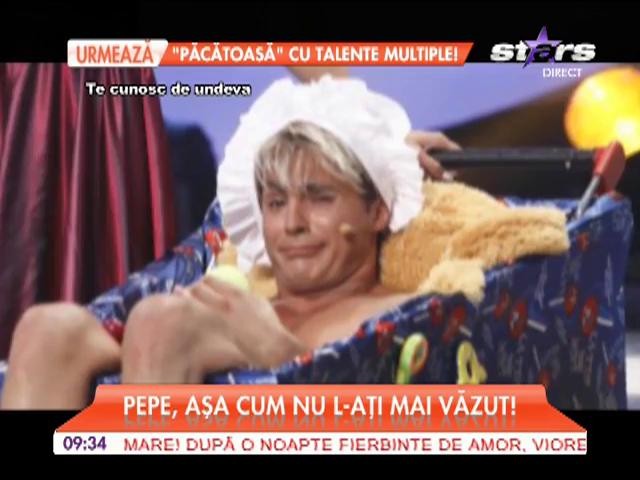 Pepe, &icirc;mbracat doar &icirc;n scutece