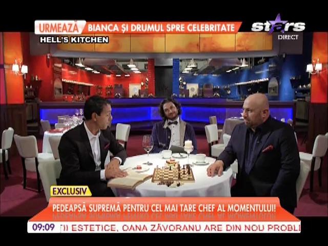 Chef Florin Dumitrescu, pedepsit să măn&acirc;nce 4 kg de piure de cartofi!