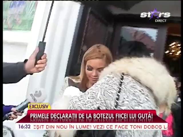 Primele declaraţii de la botezul fiicei lui Nicolae Guţă