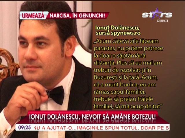 Moartea bunicii Didina i-a dat planurile peste cap lui Ionuţ Dolănescu