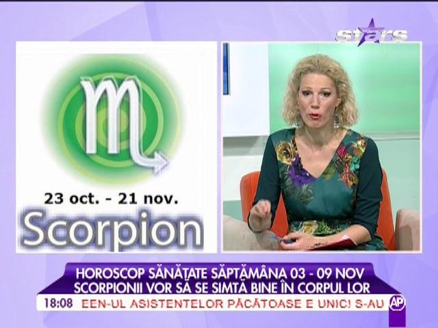 Astrologul Camelia Pătrăşcanu prezintă horoscopul pentru sănătate, în perioada 3 - 9 noiembrie.