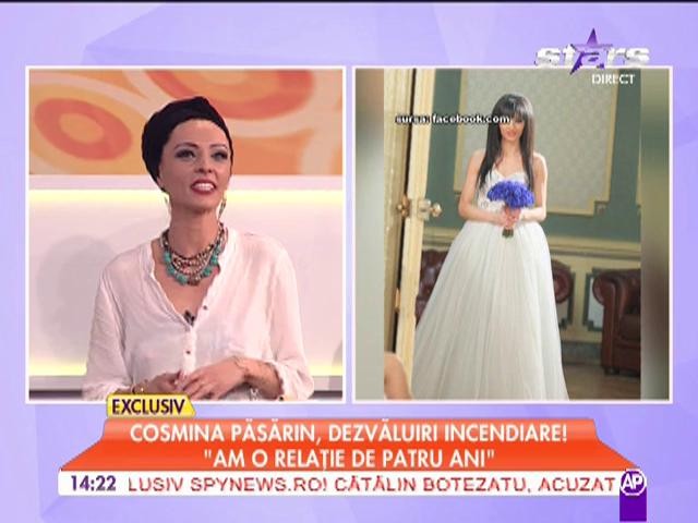 Cosmina Păsărin, despre căsătorie: "&Icirc;mi e frică de un divorţ"