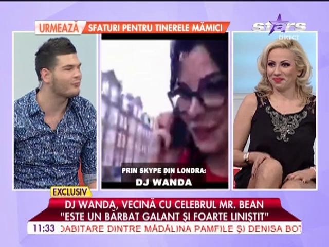 DJ Wanda, vecină cu celebrul Mr. Bean: "Este un bărbat galant şi foarte liniştit"