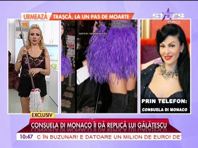 Consuela di Monaco &icirc;i dă replica lui Alin Gălăţescu: "El nu are nicio treabă cu moda"