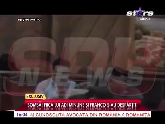 BOMBĂ! Fiica lui Adi Minune şi Franco s-au despărţit