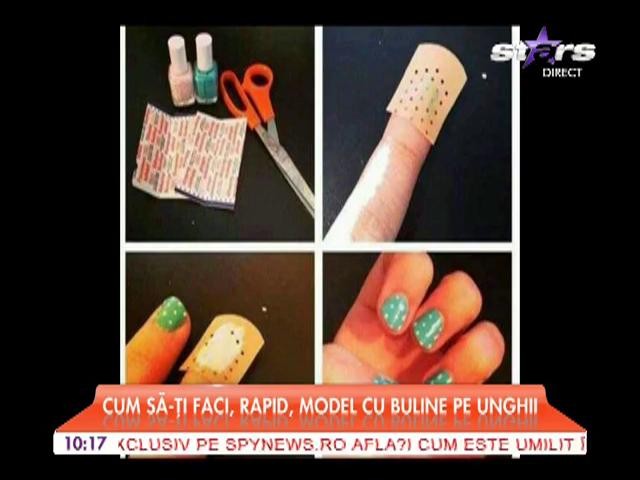 Cum să-ţi faci rapid, model cu buline pe unghii?