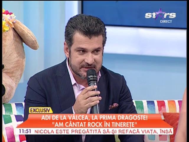 Adi de la V&acirc;lcea, la prima dragoste: "Am c&acirc;ntat rock &icirc;n tinereţe"