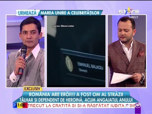 Rom&acirc;nia are eroi! A fost om al străzii, t&acirc;lhar şi dependent de heroină, acum este angajatul anului