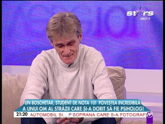 Boscheratarul psiholog: "Am fost coleg cu Maia Morgenstern, apoi am ajuns om al străzii"