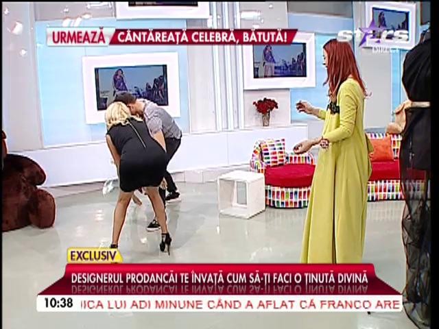 Razvan Botezatu a dat cu manechinul pe jos, in direct