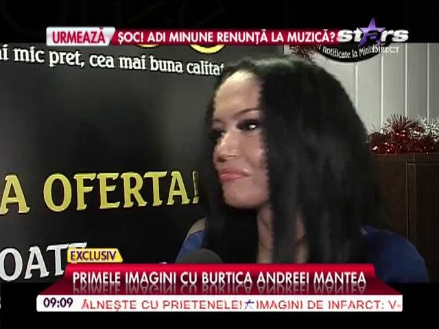 Primele imagini cu burtica Andreei Mantea