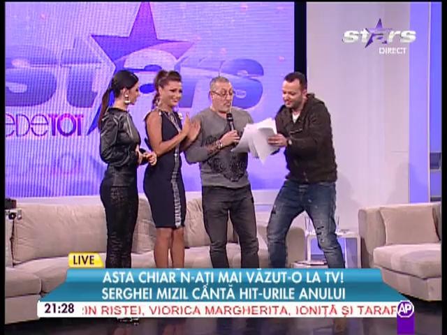 Asta chiar n-aţi mai văzut-o la TV! Serghei Mizil a c&acirc;ntat hit-urile anului, iar Mihai Morar a r&acirc;s cu lacrimi