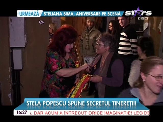 E de o viaţă pe scenă, dar nu s-a schimbat deloc! Stela Popescu spune secretul tinereţii!