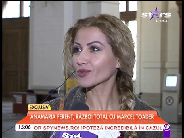 Anamaria Ferenţ, război total cu Marcel Toader: "Nu i-am cerut daune"