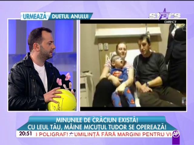 Minunile de Crăciun există! Cu leul tău, m&acirc;ine micuțul Tudor se operează