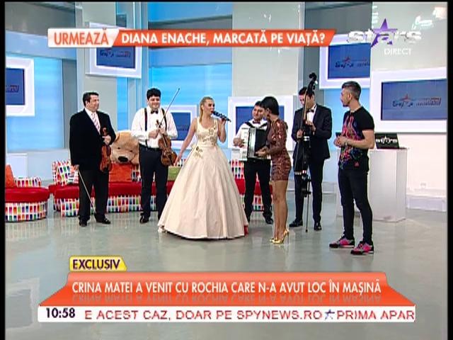 Crina Matei, peripeţii de Revelion! Ce a păţit din cauza rochiei imense pe care o purta?