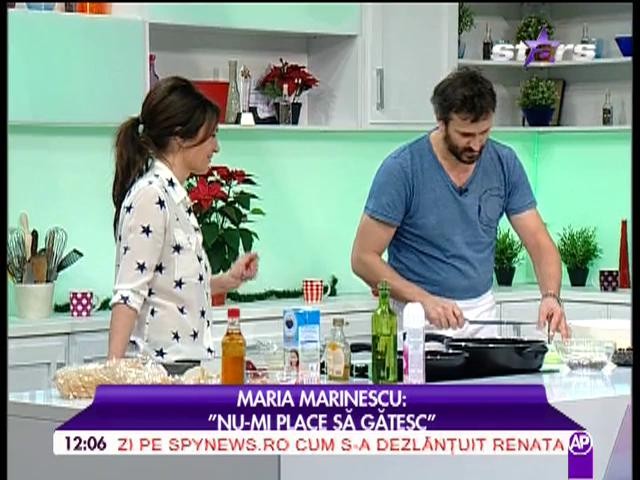 Maria Marinescu, dezvăluiri din bucătărie: "Nu-mi place să gătesc"