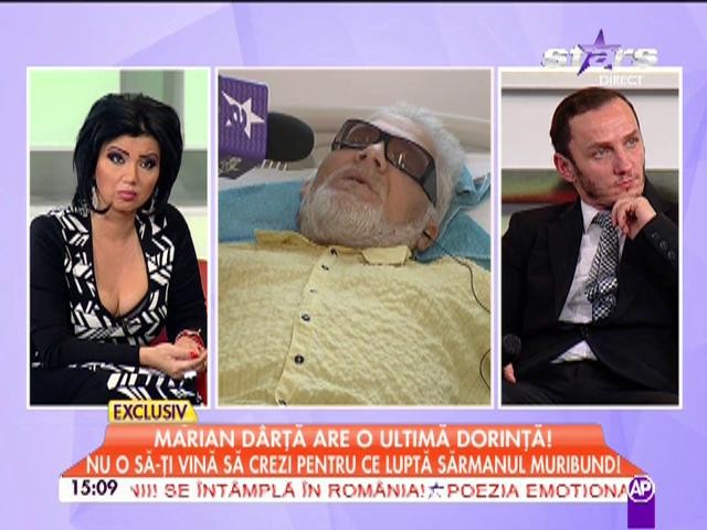 Marian D&acirc;rţă, pe patul de spital