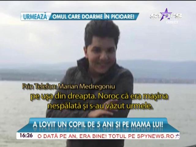 Marian Medregoniu, accident pe zebră! A lovit un copil 5 ani şi pe mama lui!