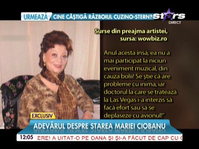 Adevărul despre starea de sănătate a Mariei Ciobanu