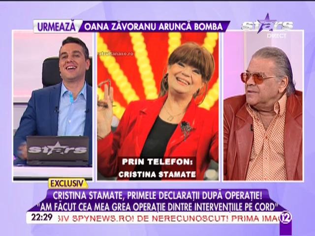Cristina Stamate, primele declaraţii după operaţie: "Mi-am jucat viaţa pe o singură carte"