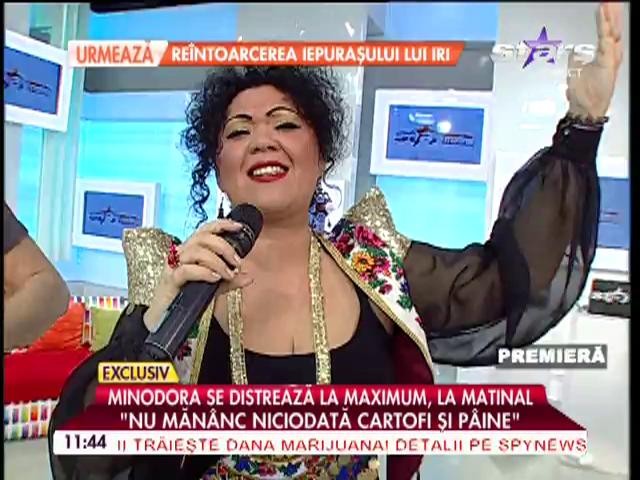 Minodora, despre dieta: "Nu măn&acirc;nc niciodată cartofi şi p&acirc;ine"