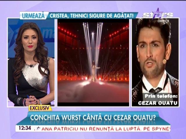 Duetul secolului la Eurovision! Conchita Wurst c&acirc;ntă cu Cezar Ouatu?