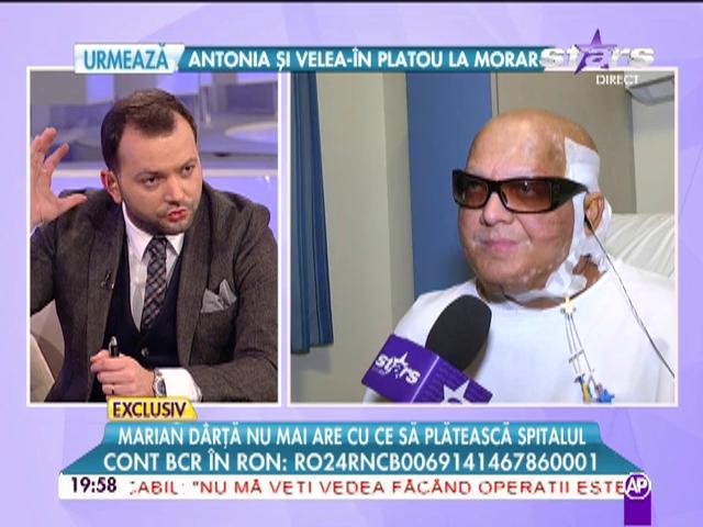 Marian D&acirc;rţă riscă să fie dat afară din spital! Nu &icirc;i mai ajung banii pentru &icirc;ngrijirile medicale