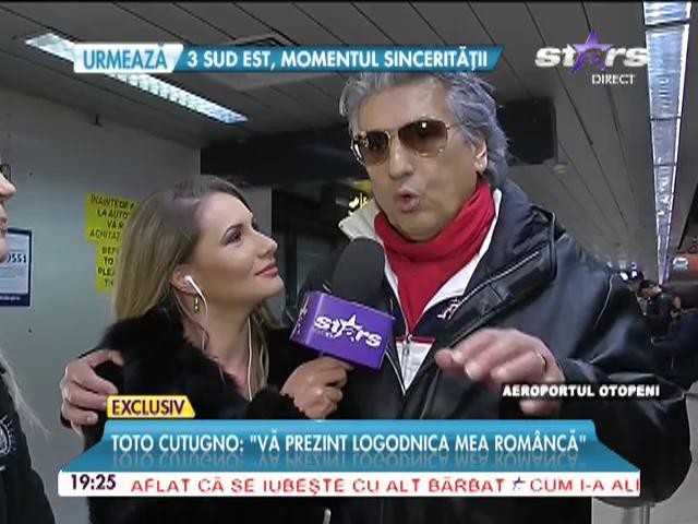 Toto Cutugno, răpit de frumuseţea unui reporter Antena Stars: "Vă prezint logodnica mea rom&acirc;ncă"