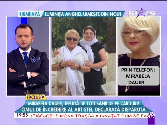 Primele declaraţii ale Mirabelei Dauer după ce a fost jefuită! Pe cine acuză artista de dispariţia banilor