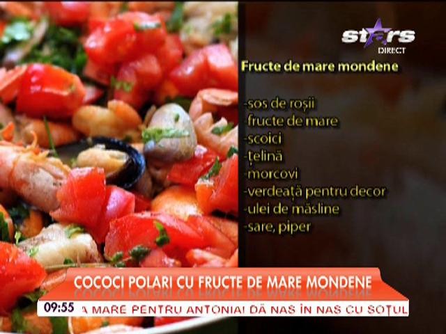 Reţeta "Star Matinal": Cococi polari cu fructe de mare