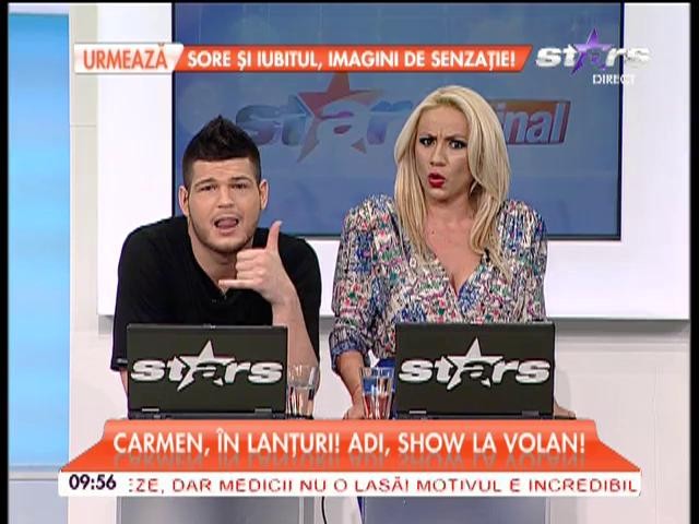 Carmen Minune, &icirc;n lanţuri, iar tată el, show la volan! Imagini incendiare!