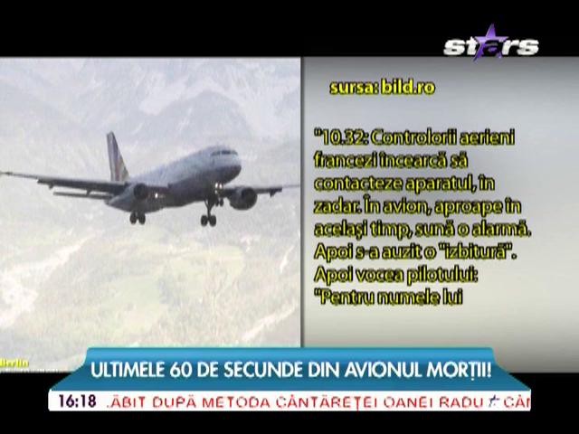 Ultimele 60 de secunde din avionul morţii! Se ţipa "Doamne Dumnezeule" &icirc;n mai multe limbi