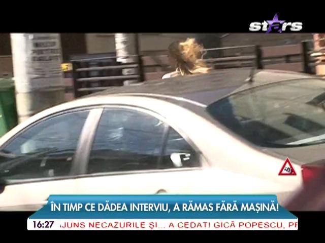 Flore Saladis, &icirc;n pragul leşinului!  &Icirc;n timp ce dădea un interviu, a rămas fără maşină!