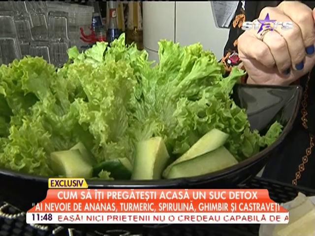 Adina Halas te &icirc;nvaţă cum să &icirc;ţi pregăteşti acasă un suc detox! Este delicios şi extrem de sănătos