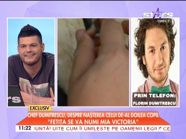 Chef Dumitrescu, despre naşterea celui de-al doilea copil: "Soţia mea se simte bine"