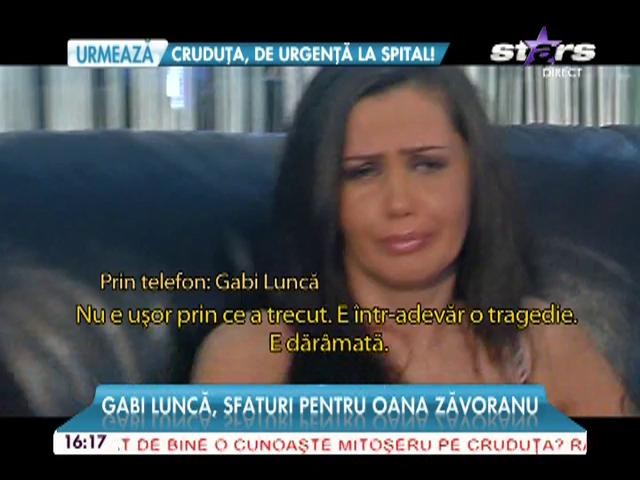 Gabi Luncă, sfaturi pentru Oana Zăvoranu: "&Icirc;i trebuie un control. Să meargă la un medic!"