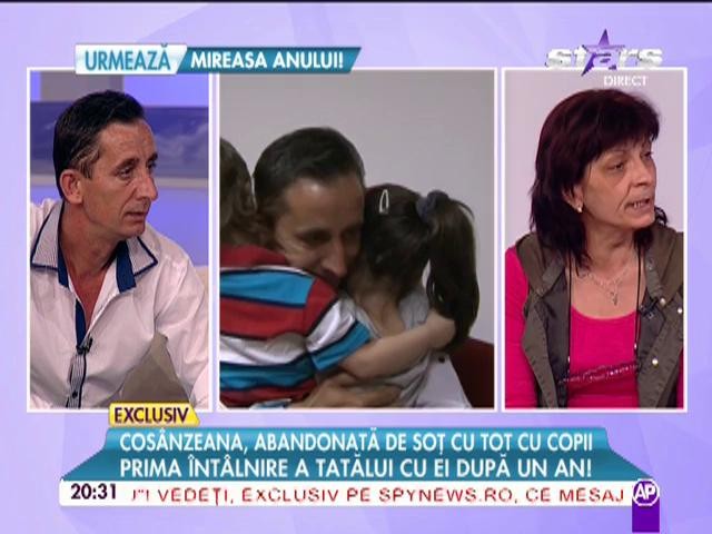 Cos&acirc;nzeana, abandonată de soţ cu tot cu copii! Prima &icirc;nt&acirc;lnire a tatălui cu ei după un an