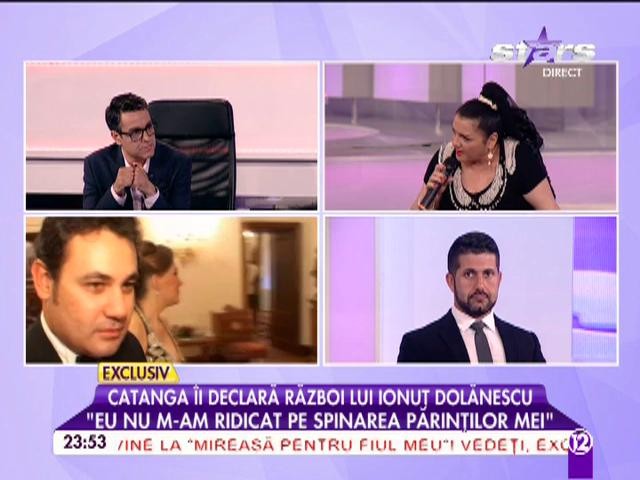 Cornelia Catanga &icirc;i declară război lui Ionuţ Dolănescu: "Eu nu m-am ridicat pe spinarea părinţilor mei!"