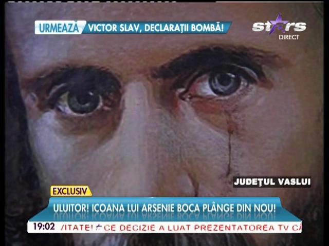 Uluitor! Icoana lui Arsenie Boca pl&acirc;nge din nou!