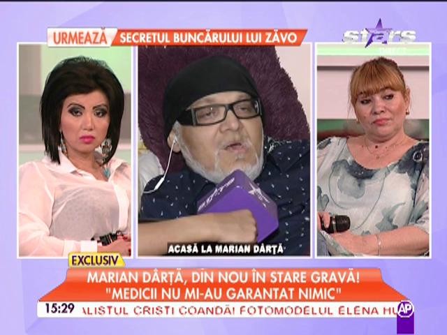 Recidivează boala? Marian Dârţă, din nou, în stare critică: "Nu pot să mă ridic din pat!"