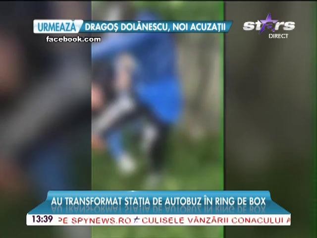 Staţia de autobuz, ring de box! Două eleve s-au bătut cu sălbăticie