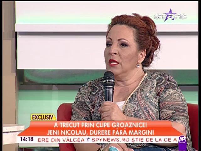 Jeni Nicolau, în lacrimi la tv! Actriţa a trăit o dramă sfâşietoare: "Mama este îngropată în spatele casei"