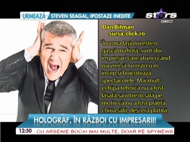 Holograf, &icirc;n război cun impresarii: "C&acirc;nd nu lucrezi cu ei, boicotează spectacolele!"