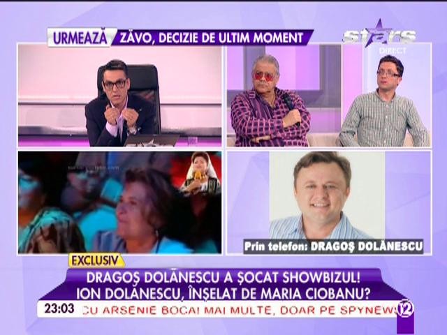 Dragoş Dolănescu regretă că a spus intimităţile Mariei Ciobanu: "&Icirc;mi cer scuze"